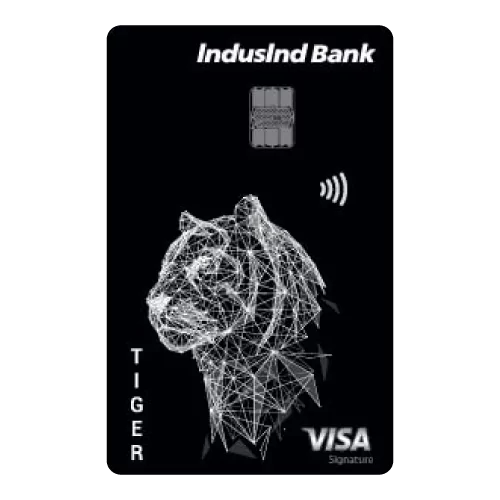 Clean fallback card artwork for IndusInd Tiger Credit Card